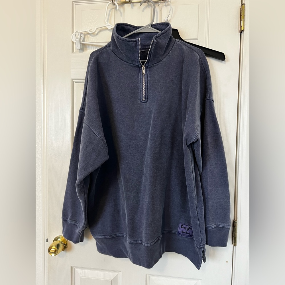 Sloppy Joe Essential Clothing Diana Zip Neck Sweatshirt
